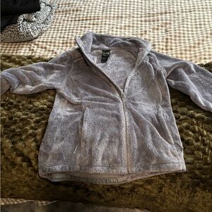 The north face fuzzy zip up jacket size Med